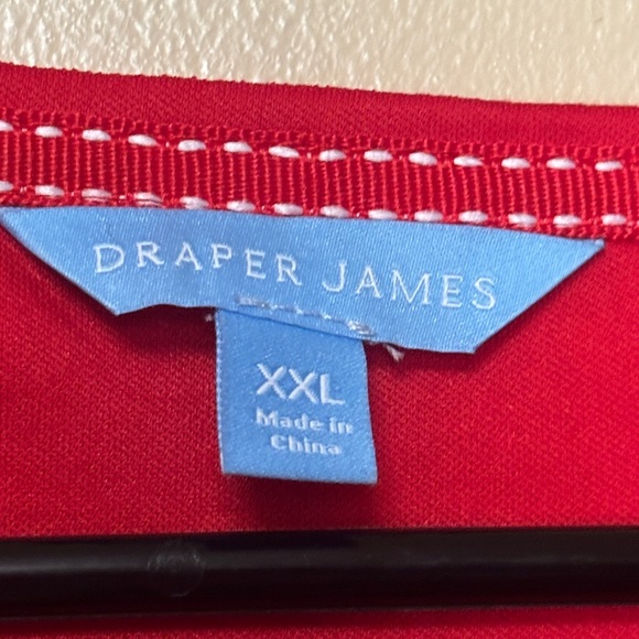 Plus Size Draper James XXL Red & White Striped Fit & Flare Dress Short Sleeve - Picture 4 of 6